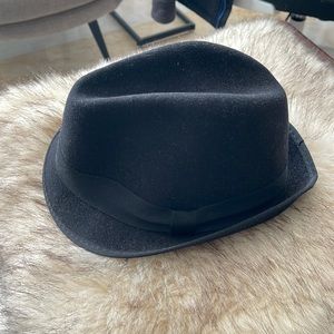 J CREW . Black Fedora - Size M